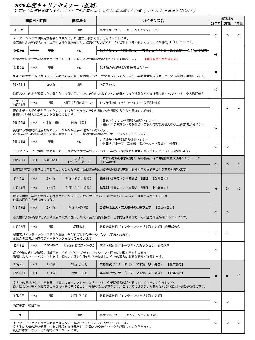 2026年度キャリアセミナースケジュール(20260929).jpg
